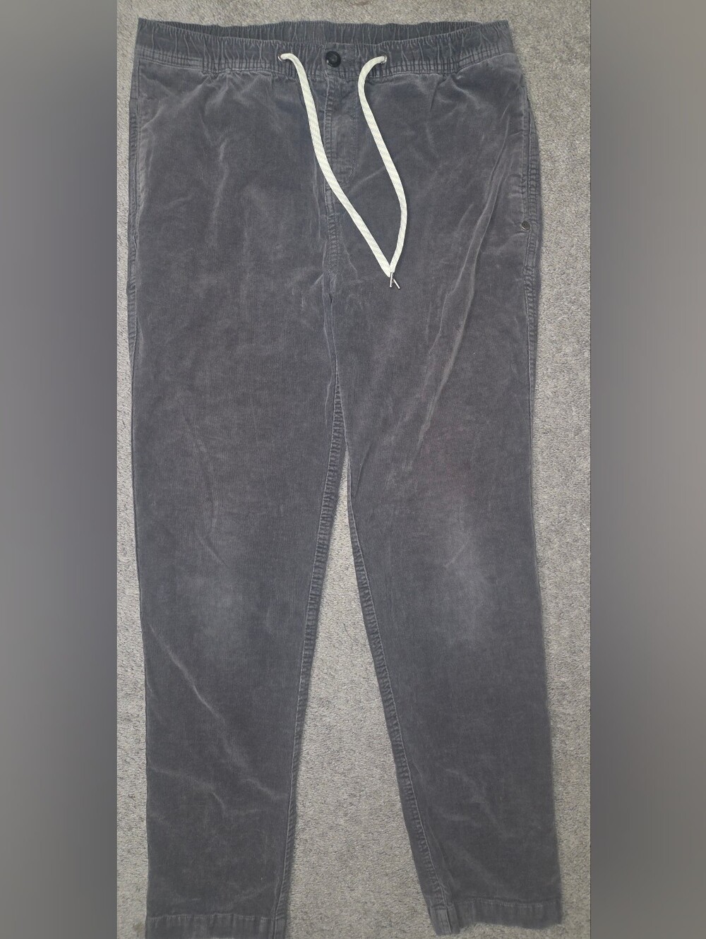 Men's Vuori Gray Corduroy Drawstring Pants